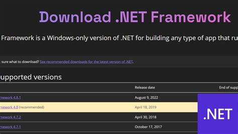 latest net framework